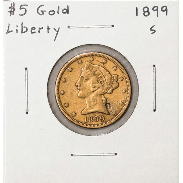 1899-S $5 Liberty Head Half Eagle Gold Coin