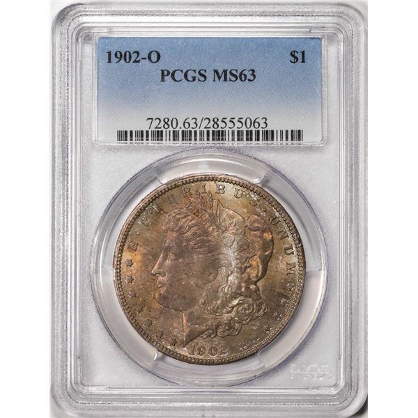 1902-O $1 Morgan Silver Dollar Coin PCGS MS63 Amazing Color