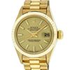 Image 1 : Rolex Ladies 18K Yellow Gold Champagne Index President Wristwatch