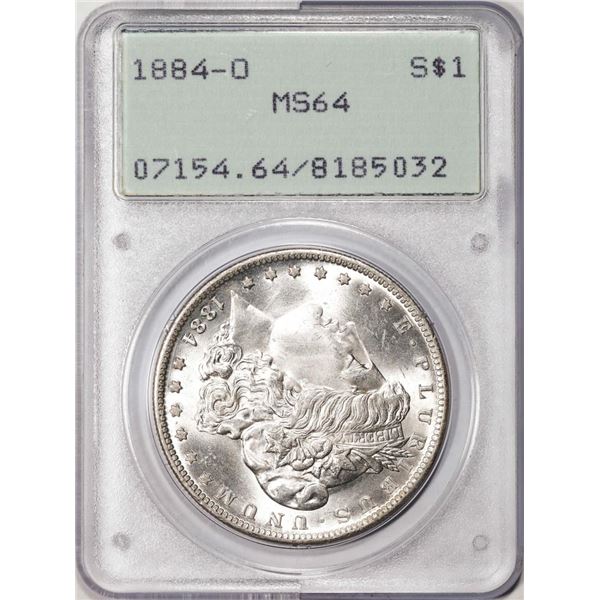 1884-O $1 Morgan Silver Dollar Coin PCGS MS64 Old Rattler Holder