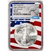 Image 1 : 2021 Type 2 $1 American Silver Eagle Coin NGC MS70 Early Releases Flag Core