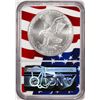 Image 2 : 2021 Type 2 $1 American Silver Eagle Coin NGC MS70 Early Releases Flag Core