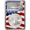 Image 1 : 2021(S) Type 1 $1 American Silver Eagle Coin NGC MS70 FDI San Francisco Flag Core