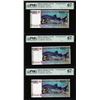 Image 1 : (3) Consecutive 2017 Djibouti 40 Francs Bank Notes PMG Superb Gem Uncirculated 67EPQ