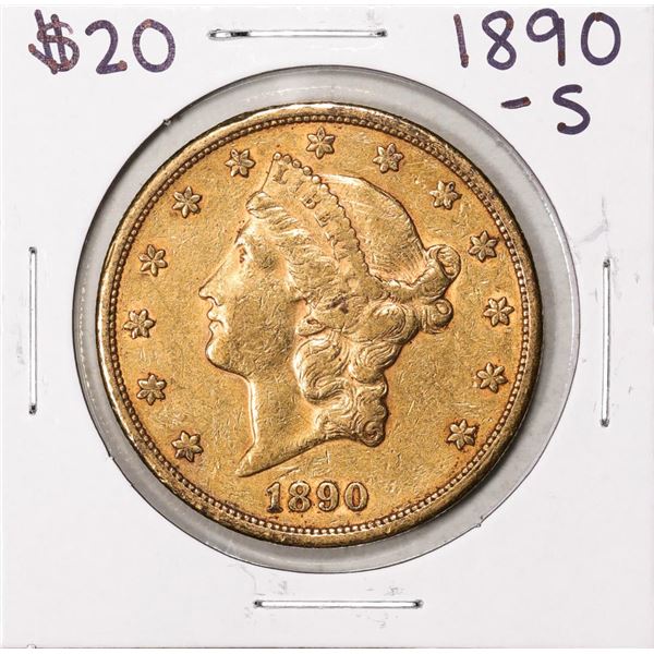 1890-S $20 Liberty Head Double Eagle Gold Coin