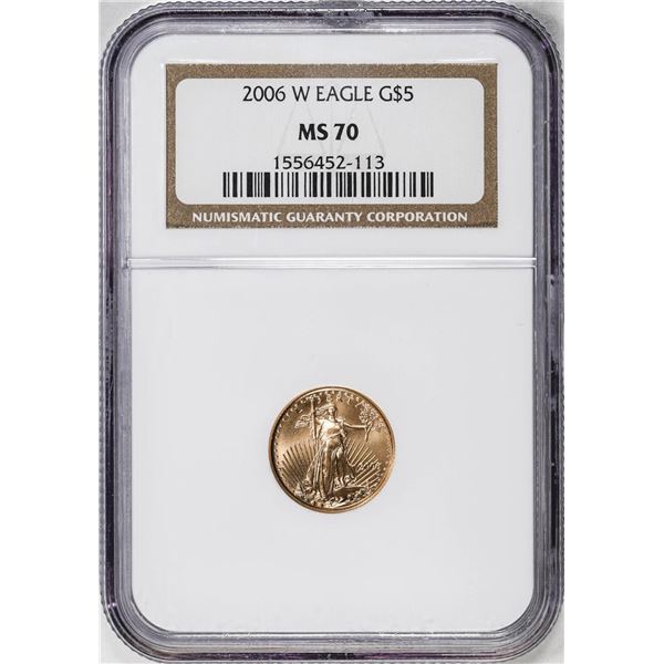 2006-W $5 Burnished American Gold Eagle Coin NGC MS70