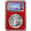 Image 1 : 2016-(S) $1 American Silver Eagle Coin NGC MS69 Struck at San Francisco Red Core