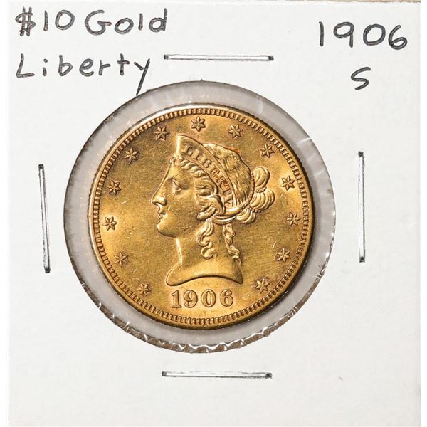 1906-S $10 Liberty Head Eagle Gold Coin