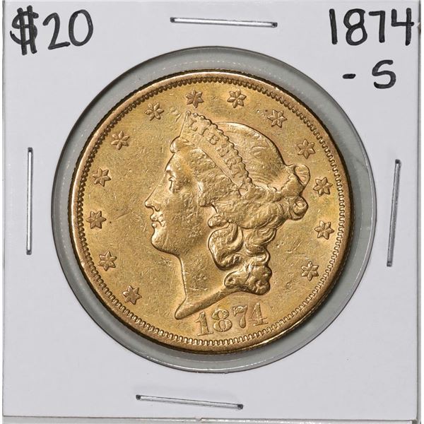 1874-S Type 2 $20 Liberty Head Double Eagle Coin