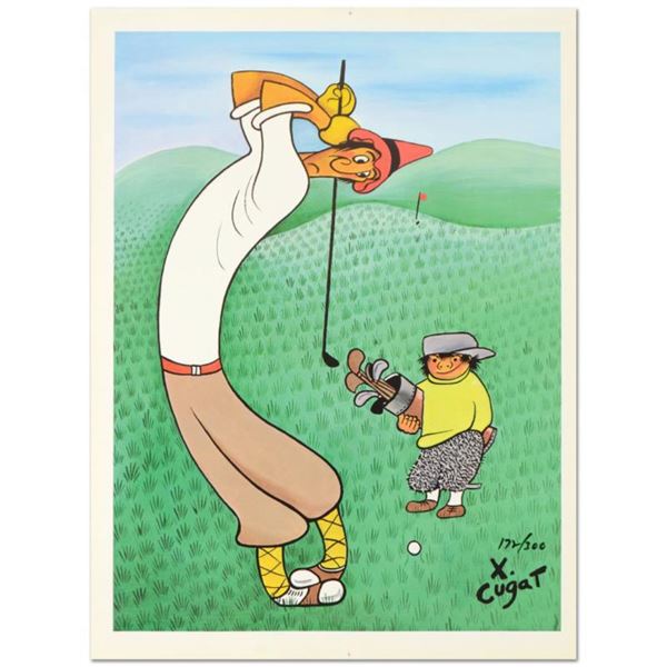 Xavier Cugat (1900-1990) "Skinny Golfer" Limited Edition Lithograph on Paper