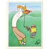 Image 1 : Xavier Cugat (1900-1990) "Skinny Golfer" Limited Edition Lithograph on Paper