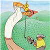 Image 2 : Xavier Cugat (1900-1990) "Skinny Golfer" Limited Edition Lithograph on Paper