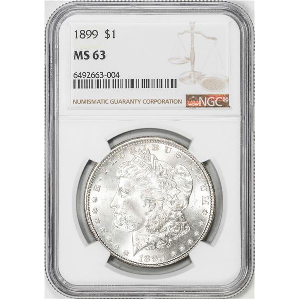 1899 $1 Morgan Silver Dollar Coin NGC MS63