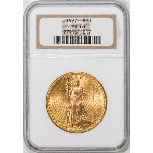 1927 $20 St. Gaudens Double Eagle Gold Coin NGC MS64