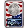 Image 2 : 2021 Type 2 $1 American Silver Eagle Coin NGC MS70 Early Releases Flag Core