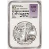 Image 1 : 2016 $1 American Silver Eagle Coin NGC MS70 FDOI Jones Signature 30th Anniversary