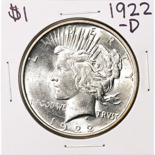 1922-D $1 Peace Silver Dollar Coin