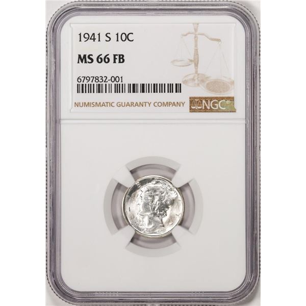 1941-S Mercury Dime Coin NGC MS66FB