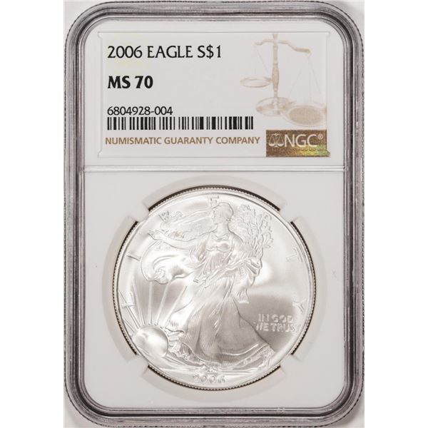 2006 $1 American Silver Eagle Coin NGC MS70