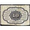 Image 2 : July 17, 1862 First Issue Ten Cents Fractional Currency Note Perforated fr.1241