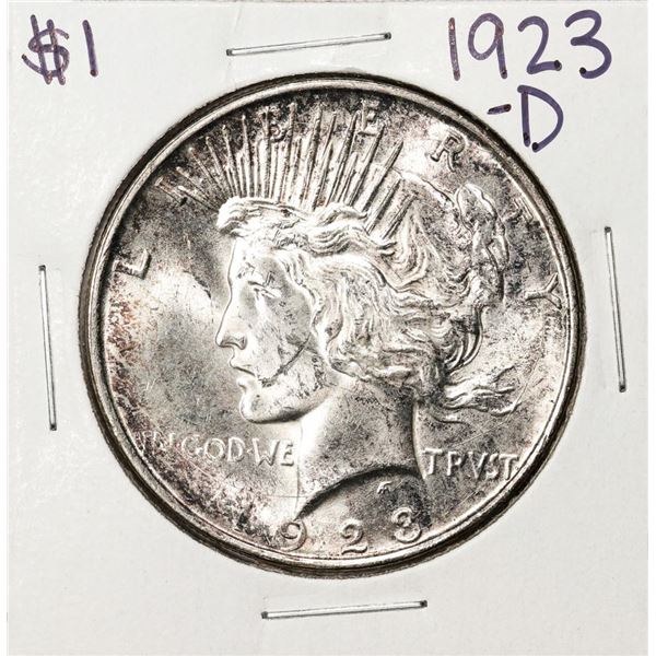 1923-D $1 Peace Silver Dollar Coin