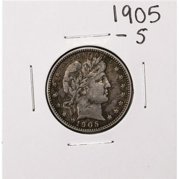 1905-S Barber Quarter Coin