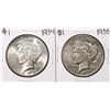 Image 1 : Lot of 1934-1935 $1 Peace Silver Dollar Coins