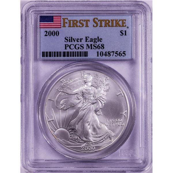 2000 $1 American Silver Eagle Coin PCGS MS68 First Strike