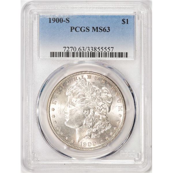 1900-S $1 Morgan Silver Dollar Coin PCGS MS63