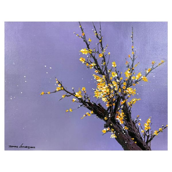 Thomas Leung "Little Plum Flower" Original Acrylic on Board