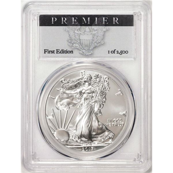 2017-(S) $1 American Silver Eagle Coin PCGS MS70 Struck at San Francisco Premier