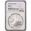 Image 1 : 2007 $1 American Silver Eagle Coin NGC MS70