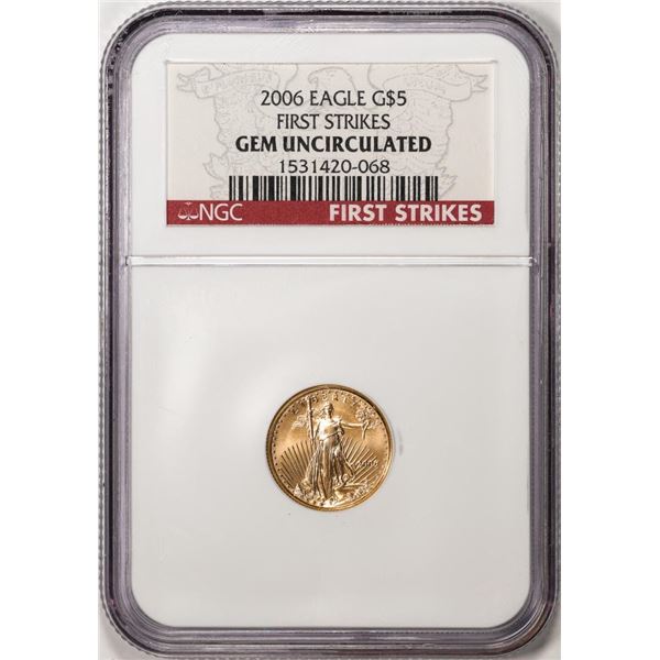 2006 $5 American Gold Eagle Coin NGC Gem Uncirculated First Strikes