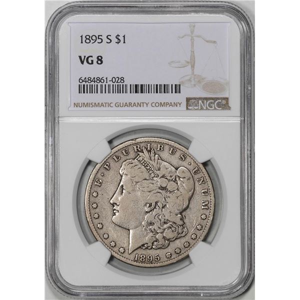 1895-S $1 Morgan Silver Dollar Coin NGC VG8