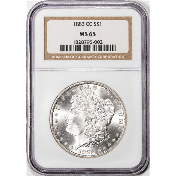 1883-CC $1 Morgan Silver Dollar Coin NGC MS65