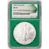 Image 1 : 2005 $1 American Silver Eagle Coin NGC MS69 Green Core