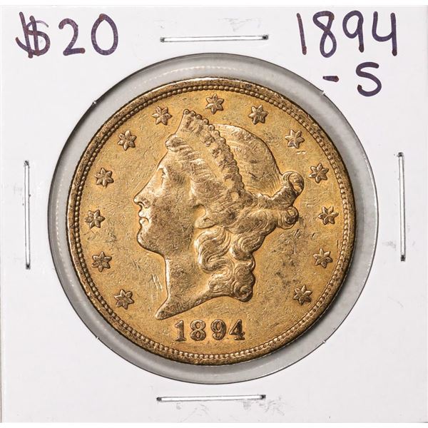 1894-S $20 Liberty Head Double Eagle Gold Coin