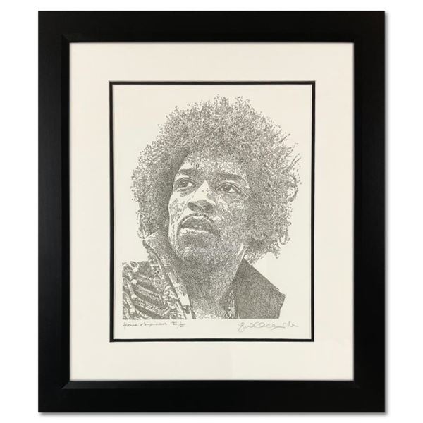 Guilaume Azoulay "Jimi Hendrix" Limited Edition Etching on Paper