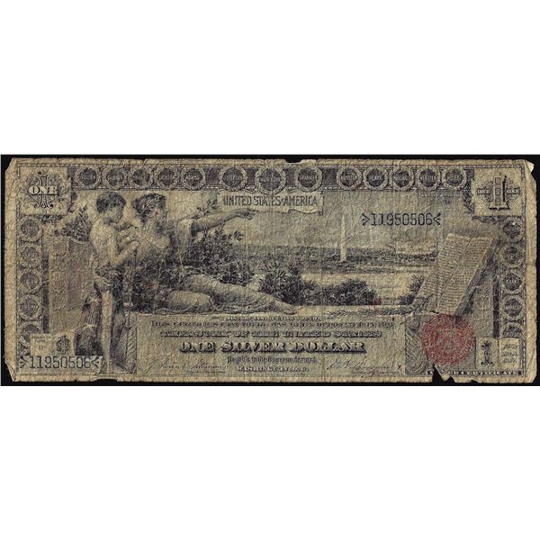 1896 $1 Educational Silver Certificate Note