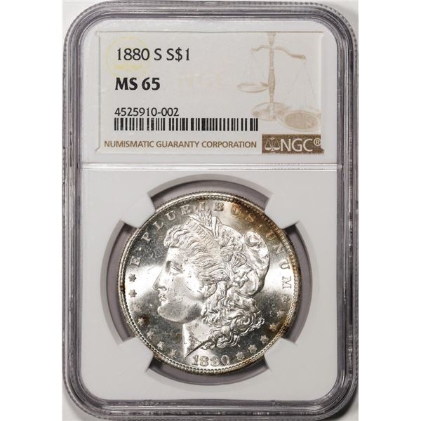 1880-S $1 Morgan Silver Dollar Coin NGC MS65