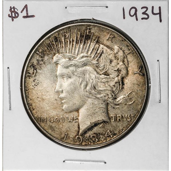 1934 $1 Peace Silver Dollar Coin