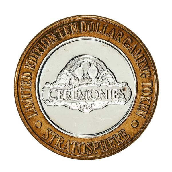 .999 Silver Stratosphere Las Vegas, Nevada $10 Casino Limited Edition Gaming Token