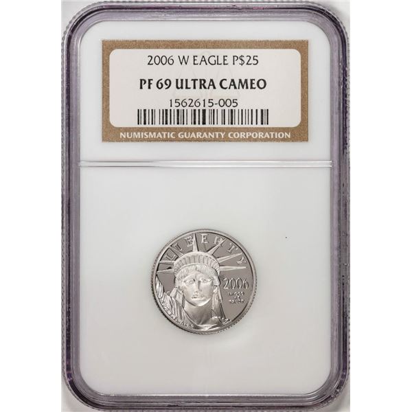 2006-W $25 Proof Platinum Eagle Coin NGC PF69 Ultra Cameo