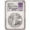 Image 1 : 2016 $1 American Silver Eagle Coin NGC MS70 FDOI Jones Signature 30th Anniversary