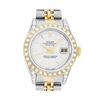 Image 1 : Rolex Ladies Two Tone Silver Index Dial Diamond Datejust Wristwatch