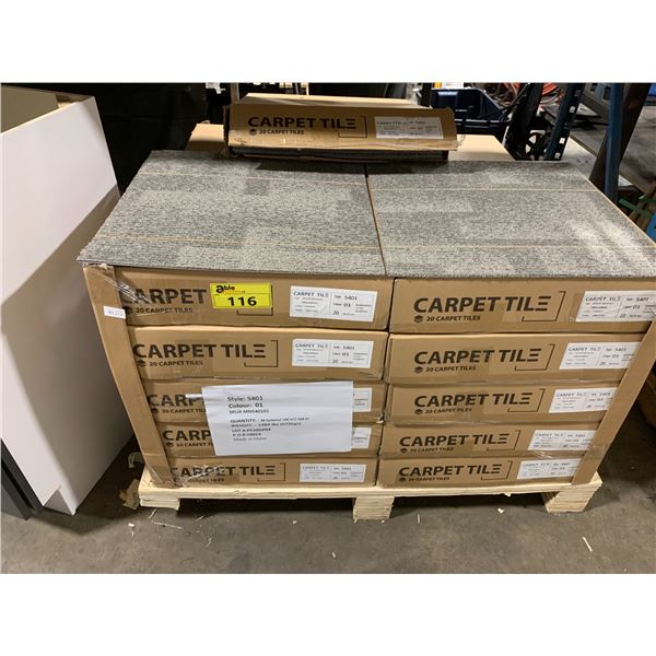 380 PIECES OF CARPET TILE STYLE 5401 COLOUR 01 500MM X 500MM CARPET TILES