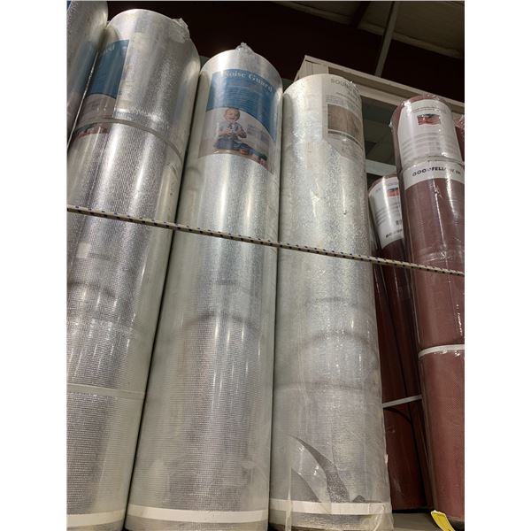 2 ROLLS OF 200 SQ FT PER ROLL NOISE GUARD LAMINATE/WOOD UNDERLAYMENT