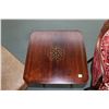 Image 2 : Antique Edwardian rosewood table with inlaid satin banding and decoration, fitted with brass castors