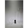 Image 1 : Four Waterford Sheila 7" high wine glass and a 24" high glass with unidentified signature maker's ma