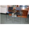 Image 1 : pair of modern, chrome framed, stools, 26" seat hieght. This item can only be viewed online and the 